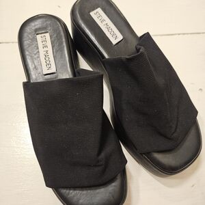 Steve Madden Black Women's Slide Sandals